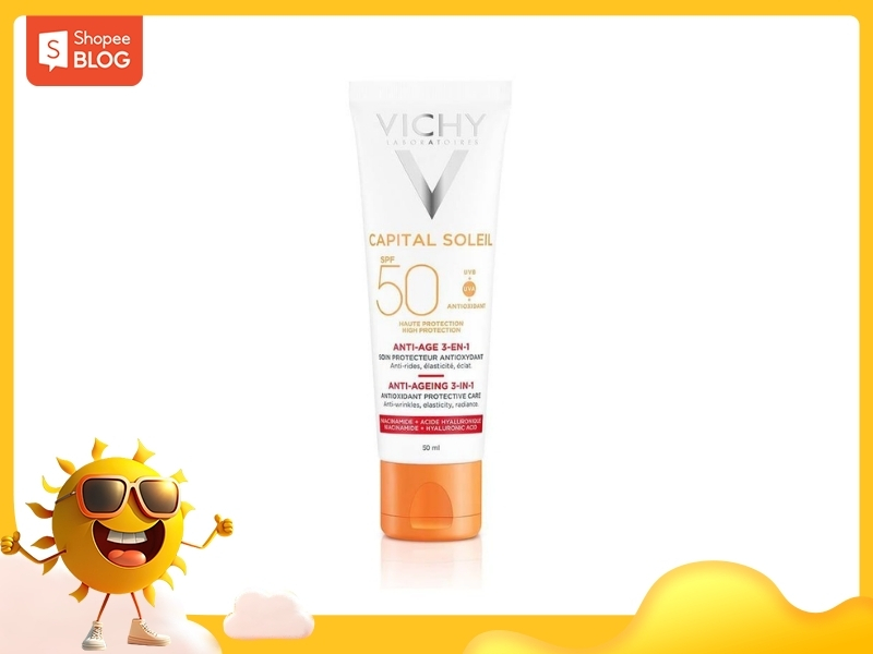 Kem chống nắng Capital Soleil Anti-Ageing 3-In-1 SPF50