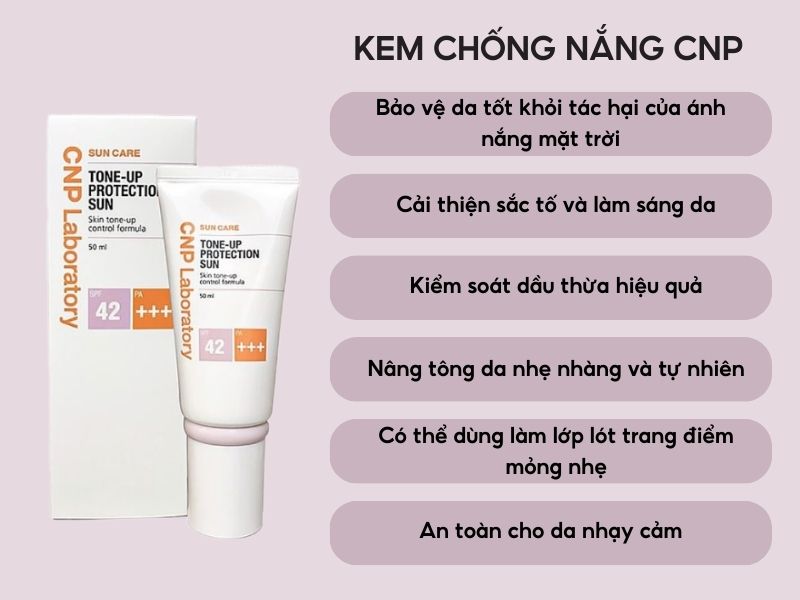 Các công dụng của kem chống nắng CNP