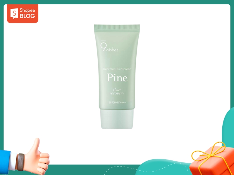 Kem chống nắng 9Wishes Pine Clear Recovery Treatment Sunscreen