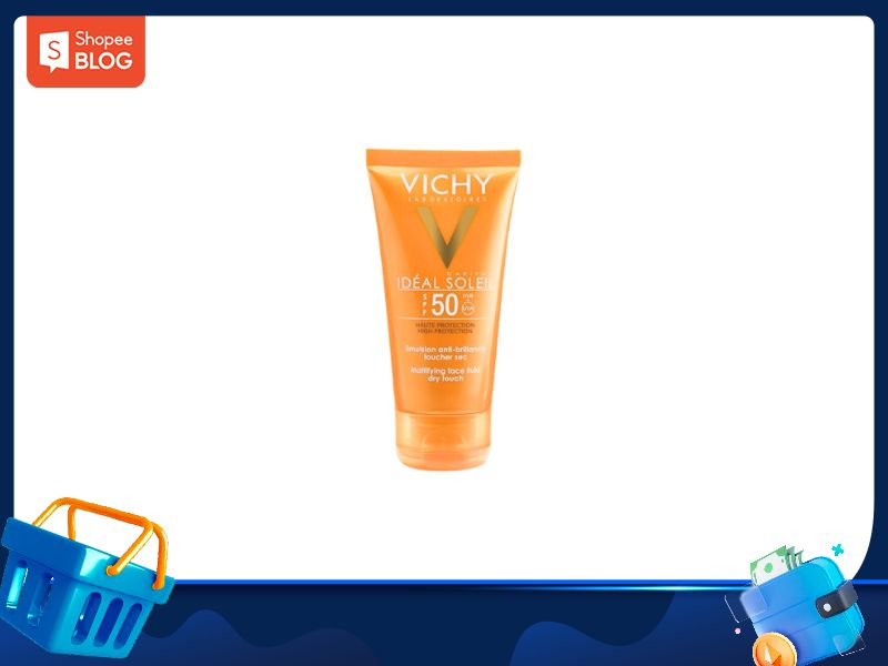 Kem chống nắng Vichy cho da dầu Capital Soleil Dry Touch Face Fluid 