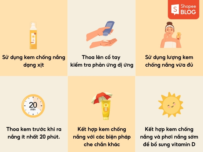 Lưu ý khi dùng kem chống nắng