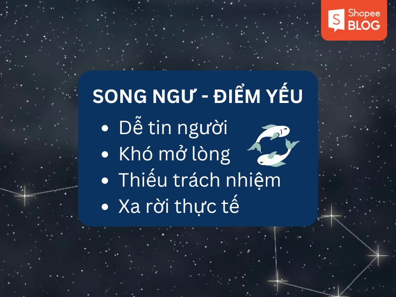 Điểm yếu Song Ngư