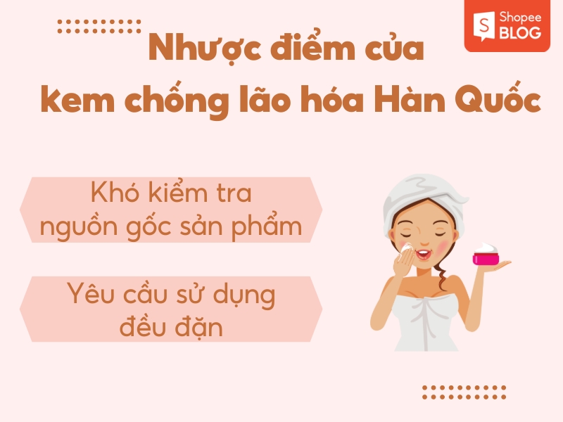 Nhược điểm của kem chống lão hóa Hàn Quốc