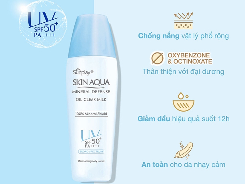 kem chống nắng Mineral Defense Oil Clear 