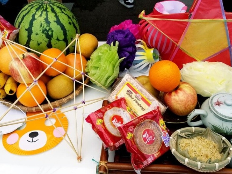 Trang trí mâm cỗ Trung thu miền Bắc