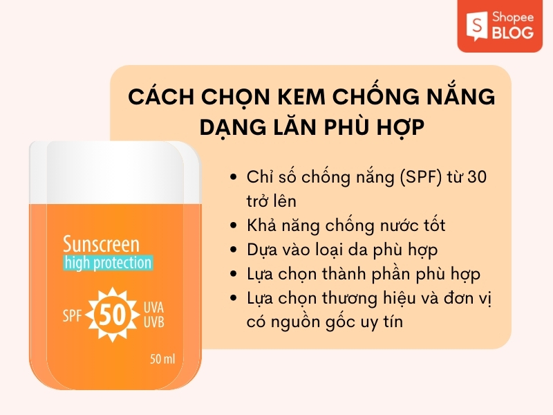 Hướng dẫn kem chống nắng dạng thanh lăn