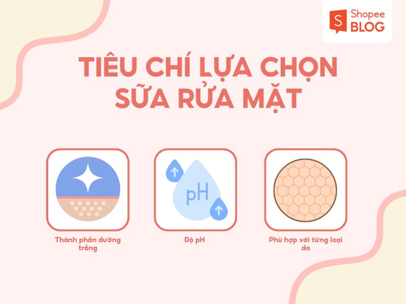 Các tiêu chí lựa chọn sữa rửa mặt trắng da nữ 