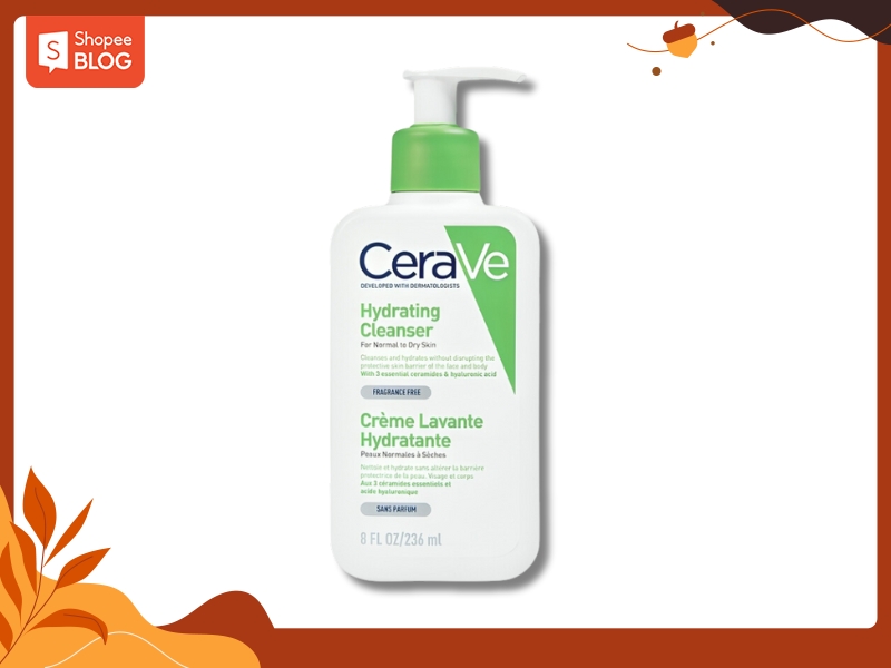 CeraVe Hydrating Cleanser สำหรับสิวหัวดำที่จมูก