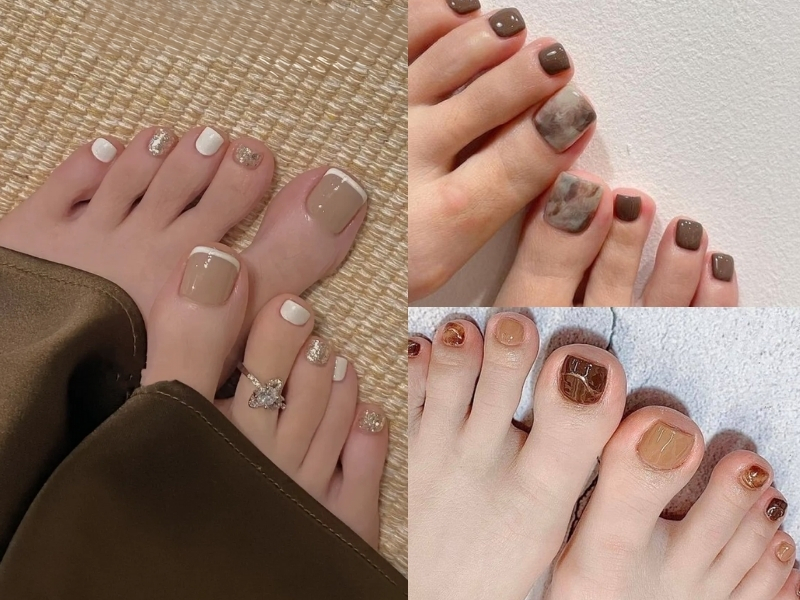 mẫu nail Màu nâu đất lấy cảm hứng từ các loại bánh Trung Thu 