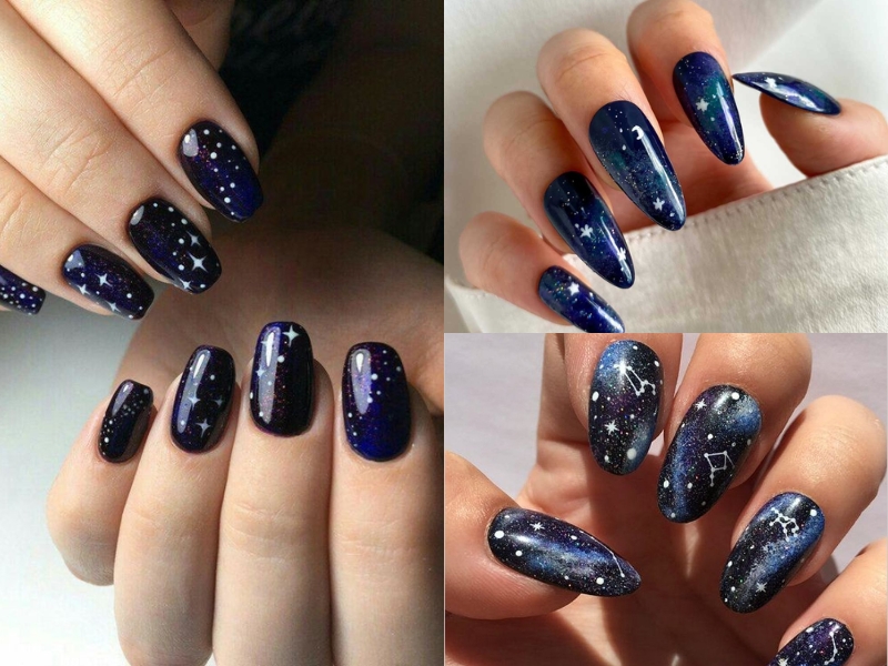 Mẫu nail ngôi sao lấp lánh 