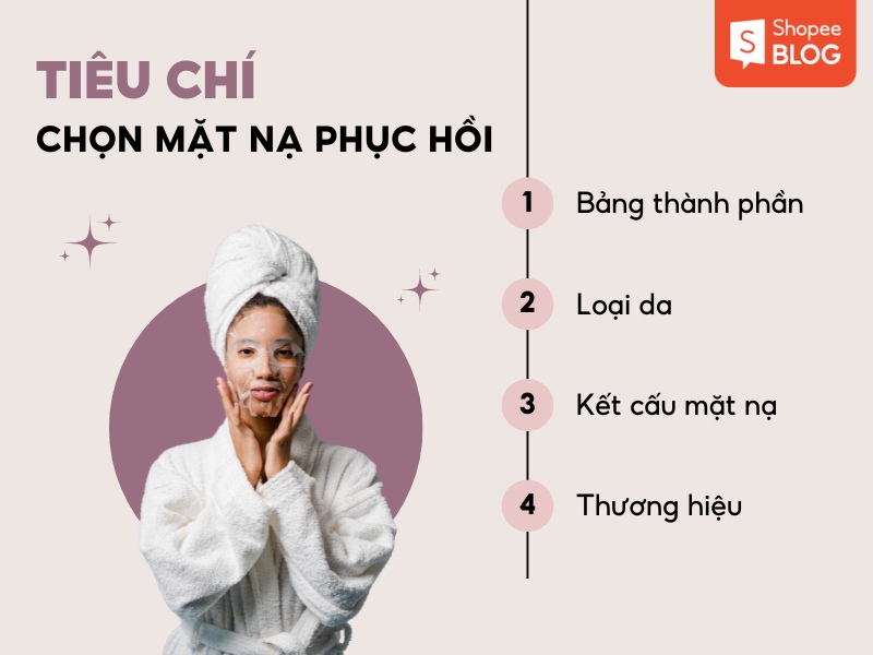 Tiêu chí lựa chọn mask cấp ẩm phục hồi da