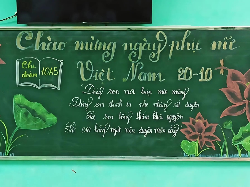 Vẽ bảng trang trí 20/10