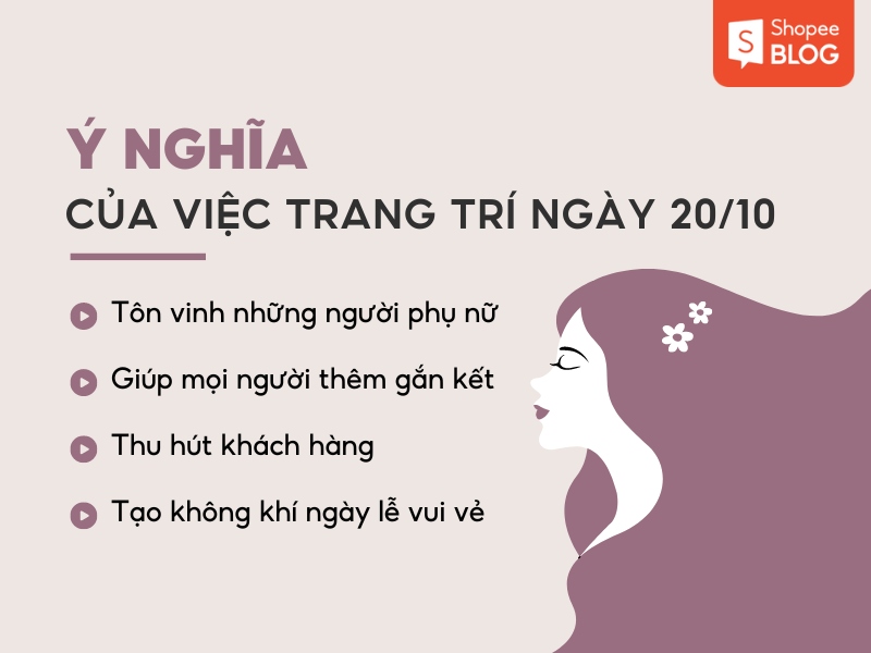 Ý nghĩa của việc trang trí ngày 20/10