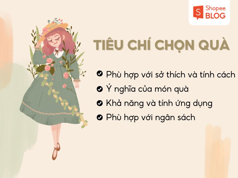 Tiêu chí chọn quà