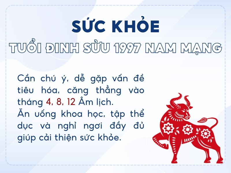 Sức khỏe của nam Đinh Sửu năm 2025