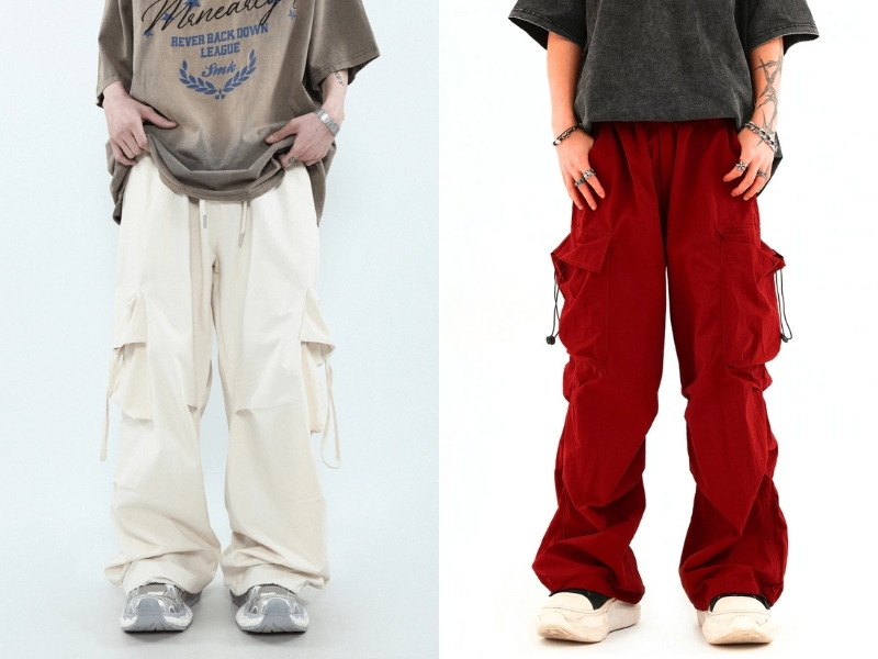 Phối đồ với quần túi hộp nam và áo thun