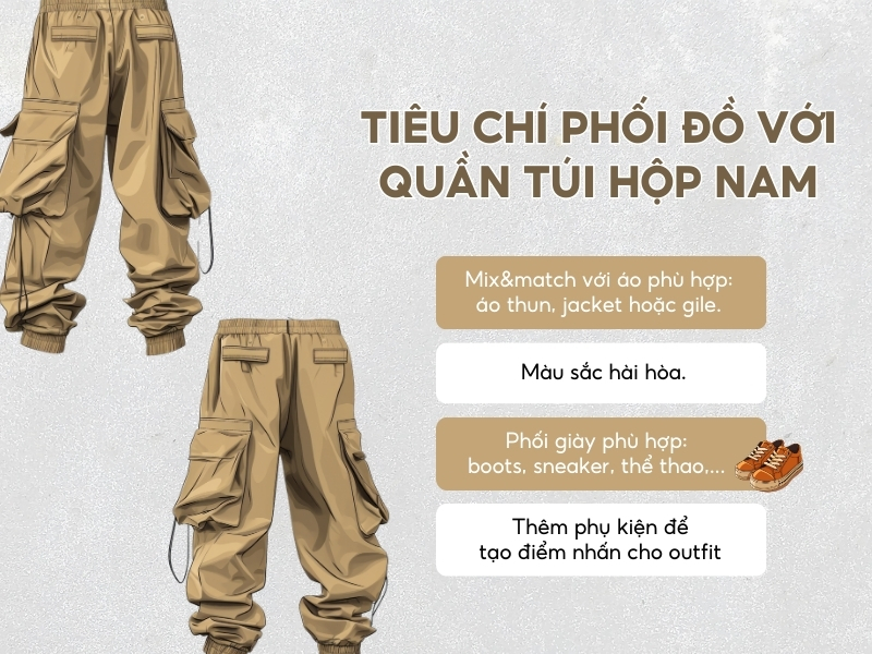 Một số tiêu chí khi phối đồ cùng với quần túi hộp nam