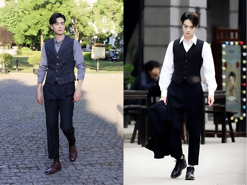Cách phối đồ cho nam 1m65 với áo gile vest
