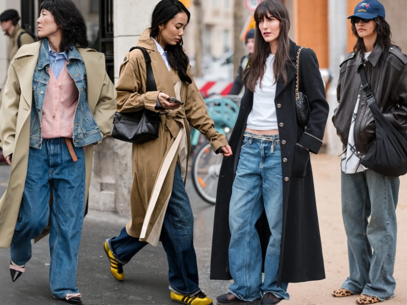 Jeans baggy cho cô nàng hiện đại.
