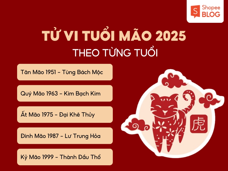 lá số tử vi tuổi Mão 2025 theo từng mệnh