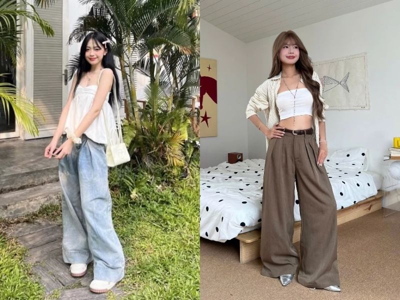 phối đồ với áo cúp ngực