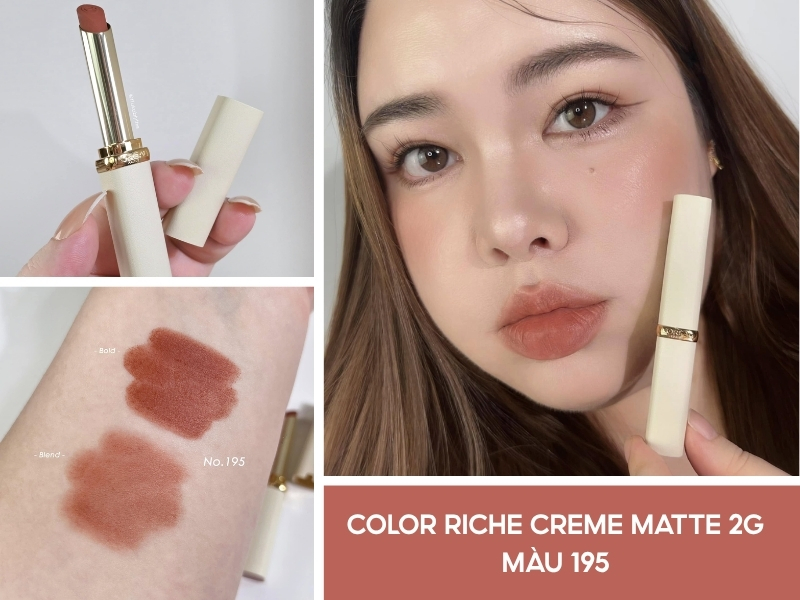 Màu cam cháy son 16H L’Oreal Paris Color Riche Creme Matte 2G mã màu 197