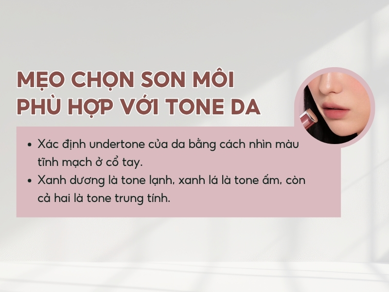 Mẹo giúp bạn lựa chọn màu son phù hợp với bản thân