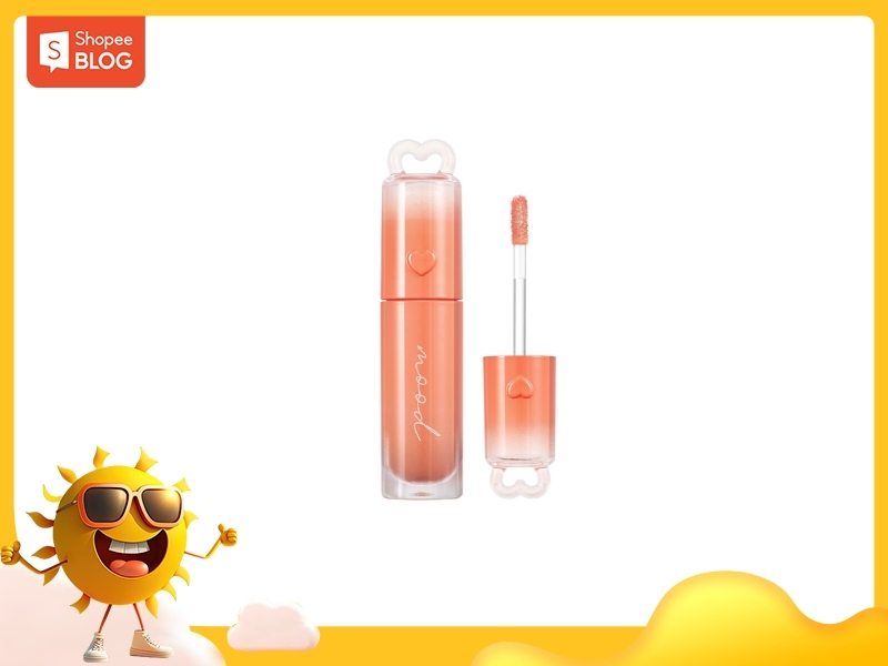 Son Ink Mood Glowy tint Peripera màu cam cháy