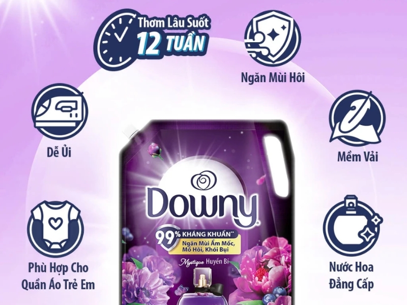 Nước xả vải Downy chống khuẩn