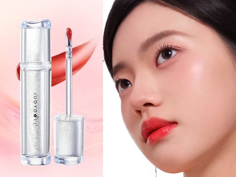 Son bóng Jullydoll "Ice-iron" Watery Lip Gloss - Hot Red Wine 07