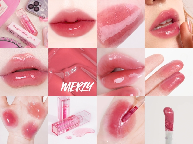 Swatch son Merzy Bisous Glowy Gel Tint