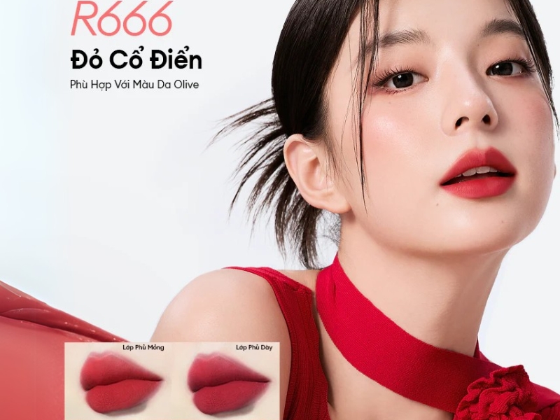 Son màu đỏ tươi đẹp Velvet COLORKEY