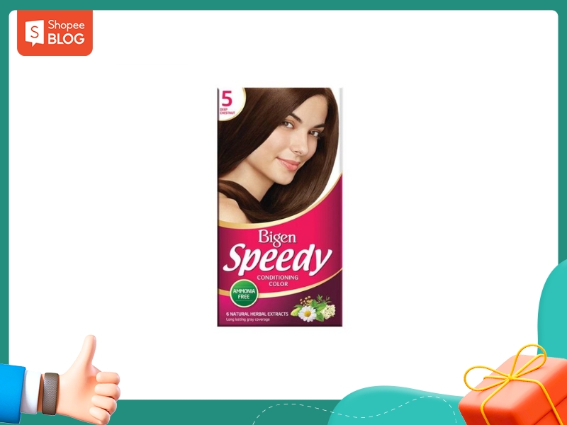 Thuốc nhuộm tóc phủ bạc dạng kem Bigen Speedy