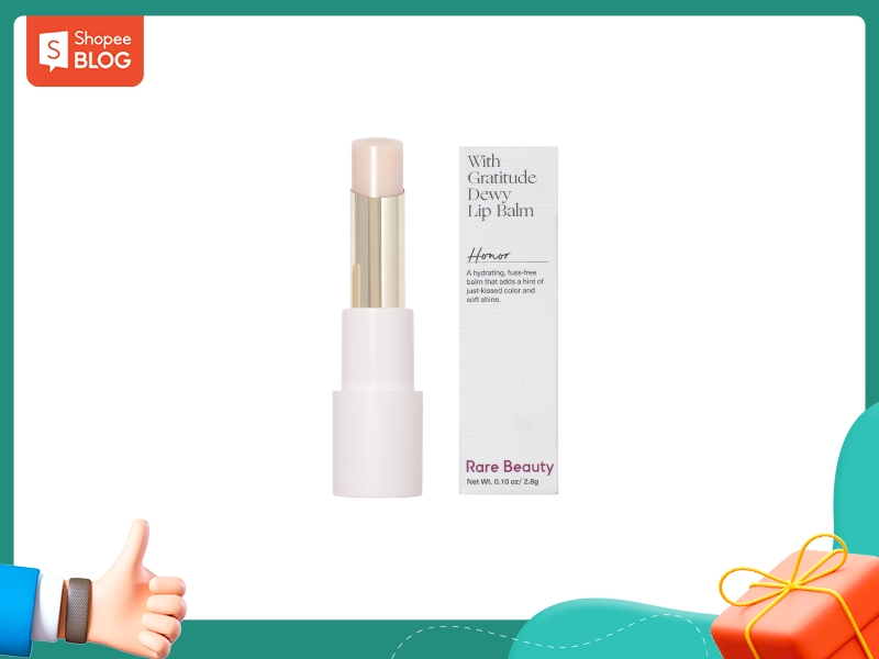 Son thuần chay Rare Beauty With Gratitude Dewy Lip Balm