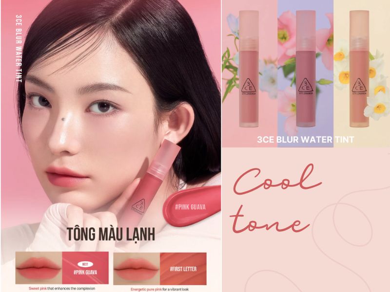 Tông màu son lạnh 3ce