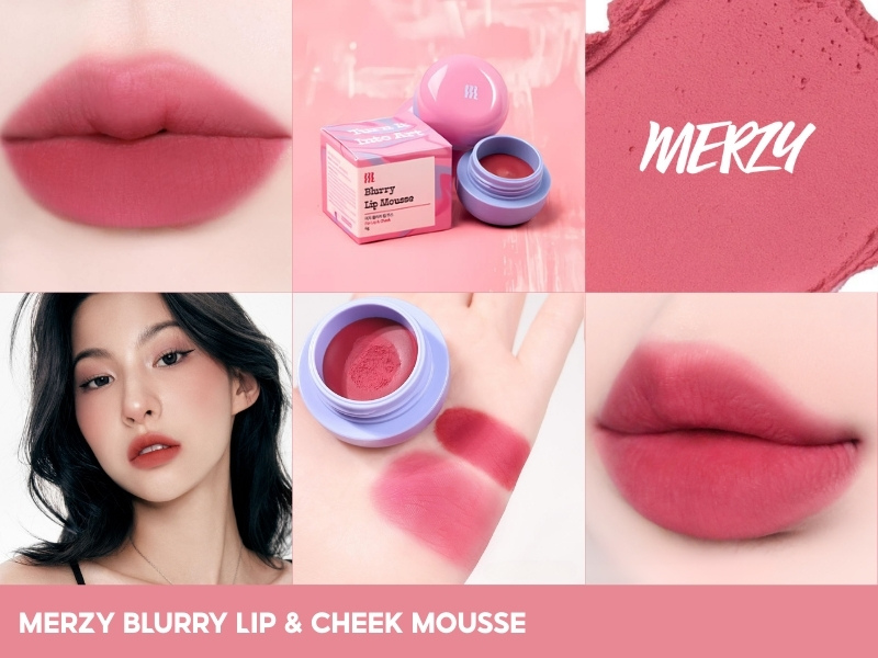 Swatch son Merzy Blurry Lip & Cheek Mousse