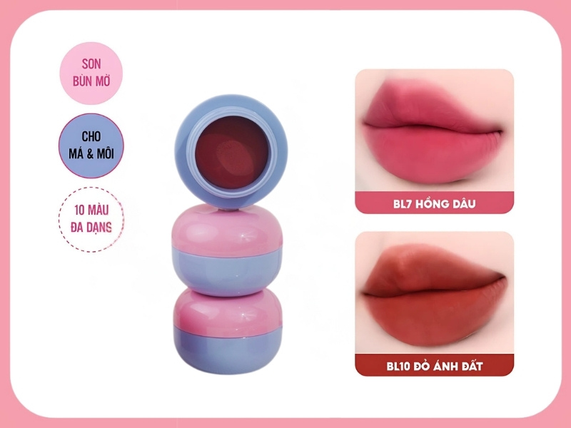 Màu đẹp nhất dòng son Merzy Blurry Lip & Cheek Mousse