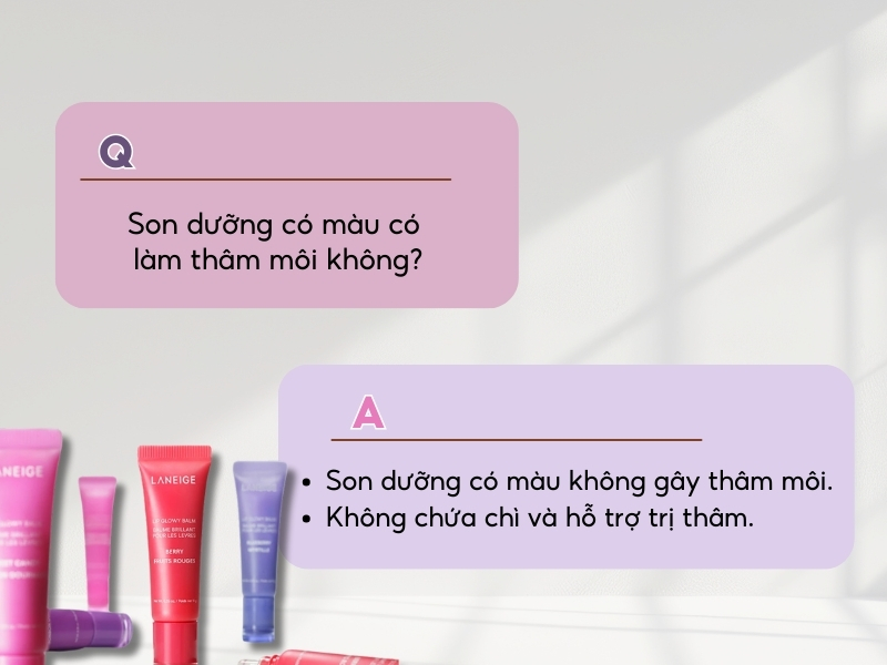 Sử dụng son dưỡng không gây thâm môi