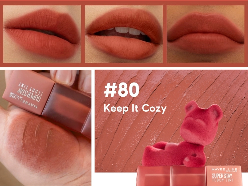 Son cam đất da ngăm Maybelline Superstay Teddy Tint 80