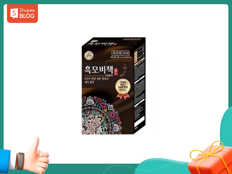 Kem nhuộm tóc phủ bạc thảo mộc cao cấp Reen Heukmobicheak