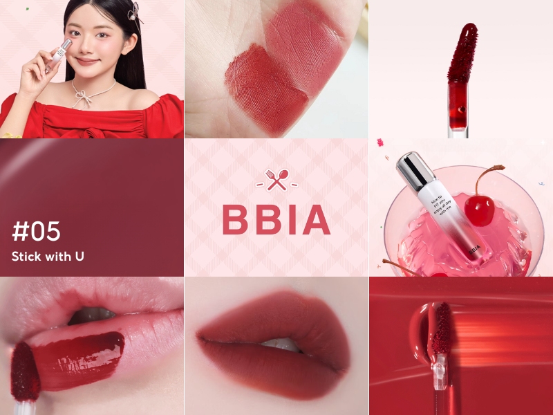 Son BBIA Air Fit Tint màu 05 đỏ rượu