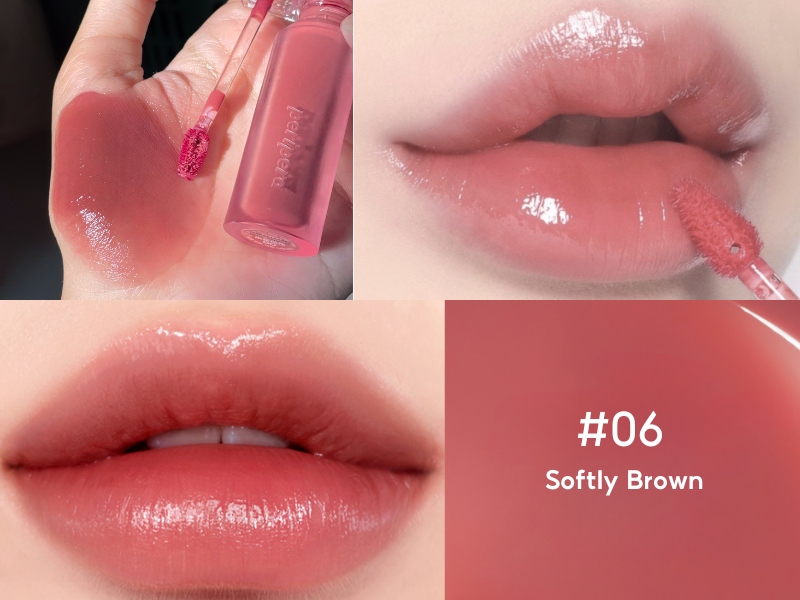Son hồng đỏ đất Peripera Water Bare Tint 06