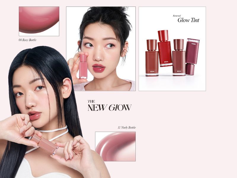 Son tint bóng thuần chay MLBB Bbia Glow Tint Nudy Bottle (màu #11)