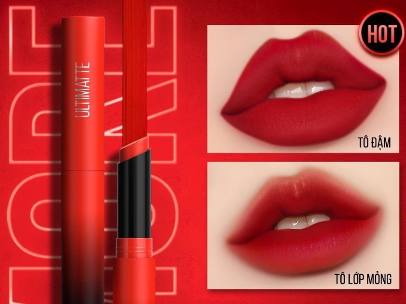 Tone son đỏ thuần nhà Maybeline