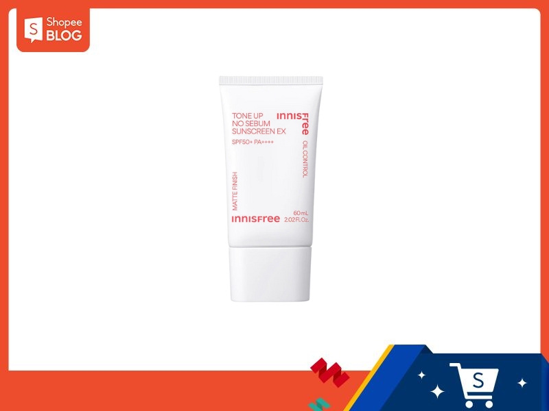 Kem chống nắng nâng tone kiềm dầu INNISFREE Tone Up No Sebum EX SPF 50+ PA++++
