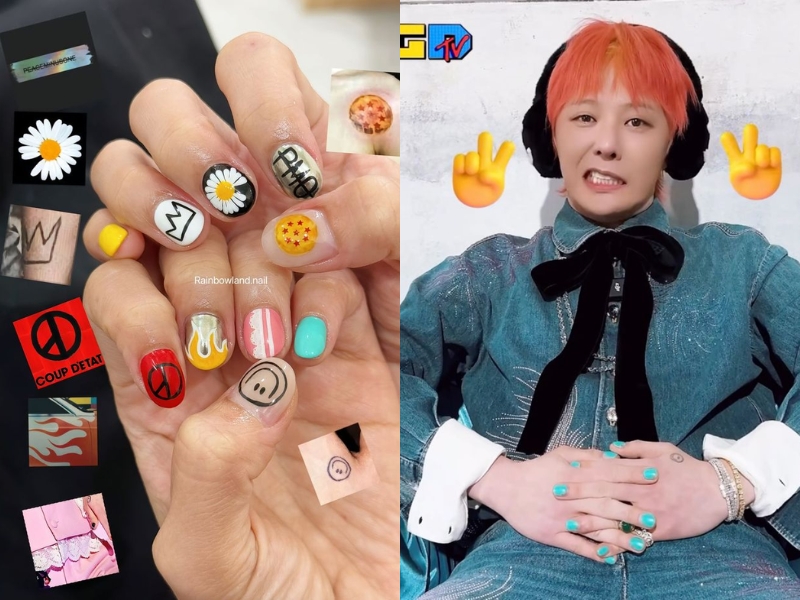 Mẫu nail G Dragon