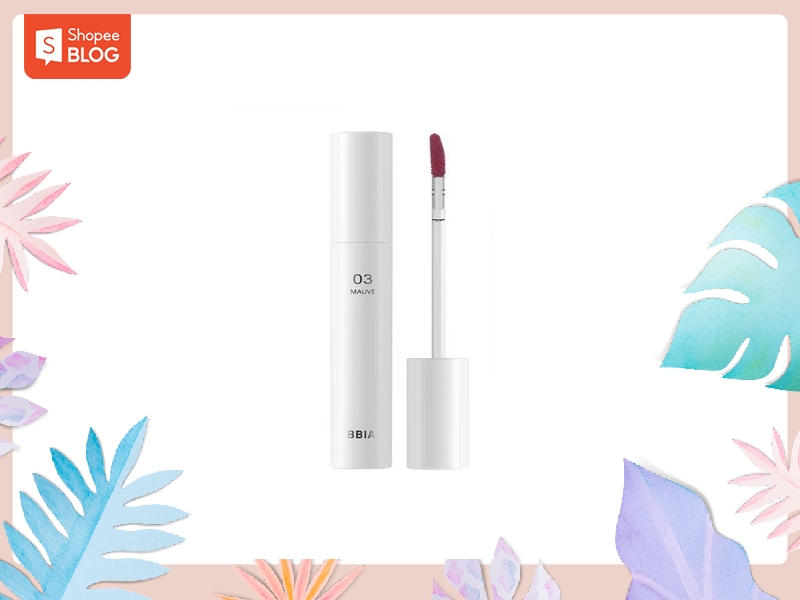 Son màu hồng đất ánh tím Bbia Glow Lip màu 003 Mauve