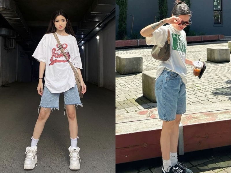 Đi concert mặc gì? Mặc áo thun và quần short