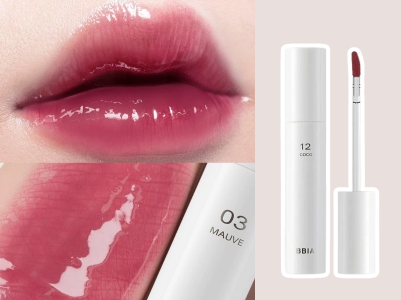 Son màu hồng đất ánh tím Bbia Glow Lip màu 003 Mauve