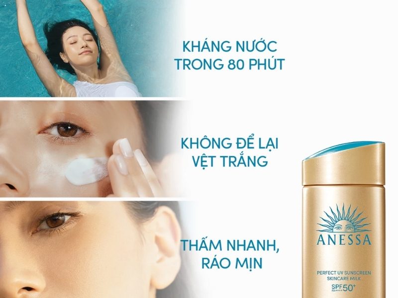 Kết cấu kem chống nắng Anessa Gold Milk